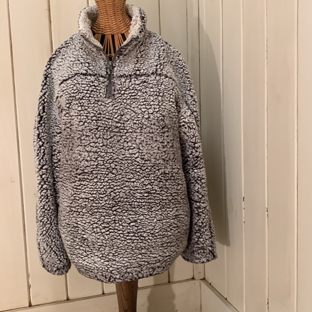 THREAD + SUPPLY BIG FUZZY QUARTER ZIP PULLOVER